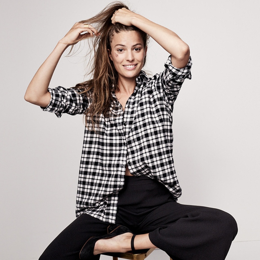 Madewell Bridgeport Flannel Oversized Shirt Medium